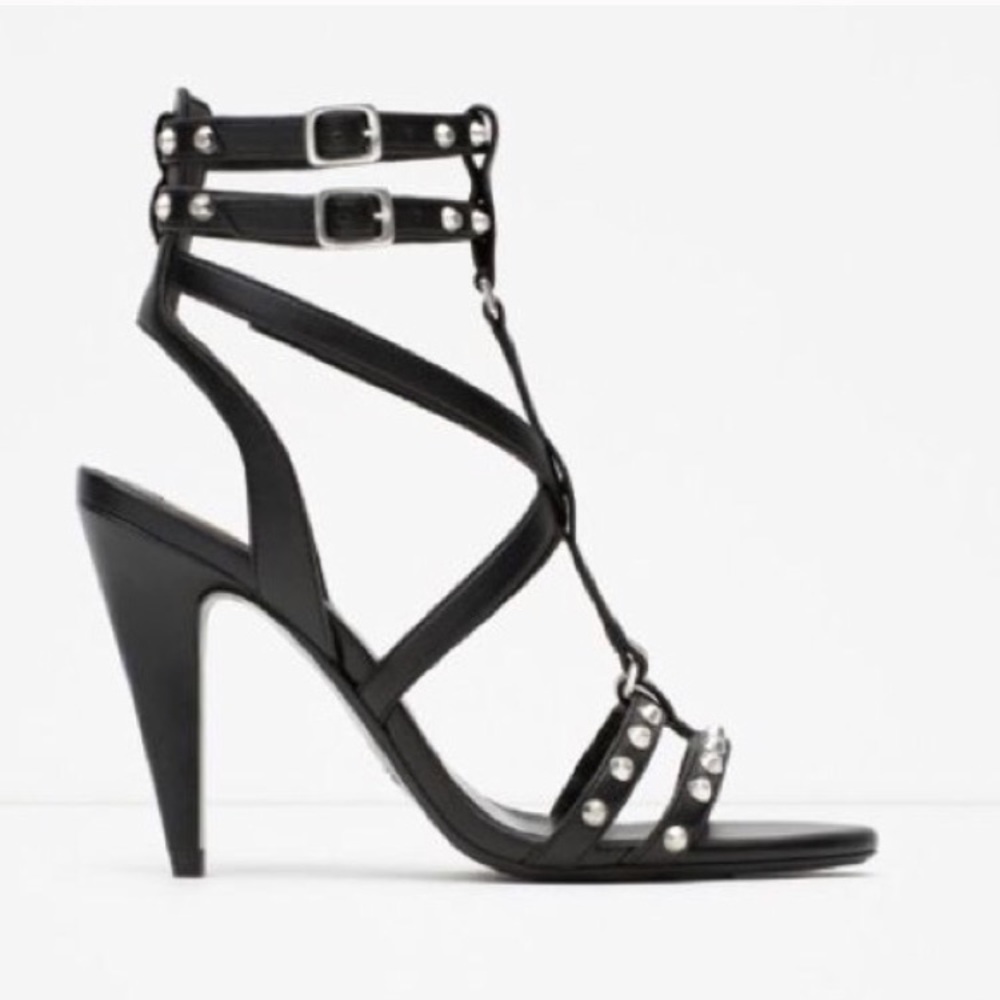 Black studded heels (BRAND NEW)